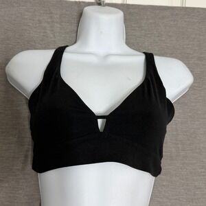 Athleta Black Strappy Back Sports Bra Medium